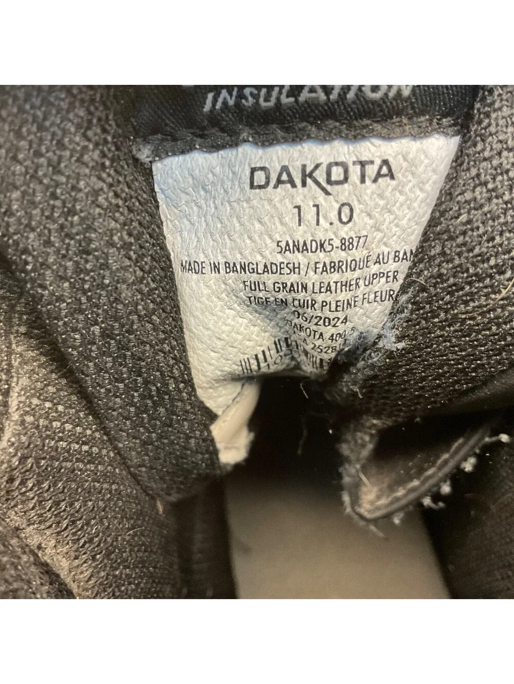 DAKOTA Men's 8'' 877 STEEL TOE STEEL PLATE SAFETY WORK BOOTS Black Size 11M